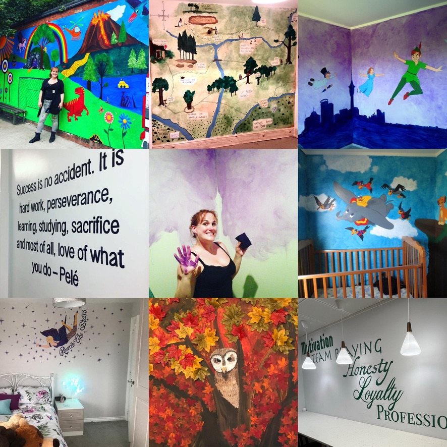 various murals painted by Rachel Akers - Akers of Art