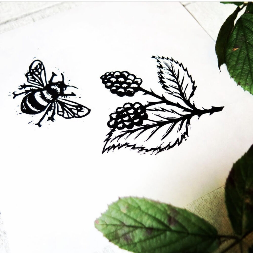 Lino print by the fabulous Ellie Smith