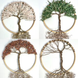 Set of 4 Spring, summer, autumn, winter Tree of Life Wall art sculptures