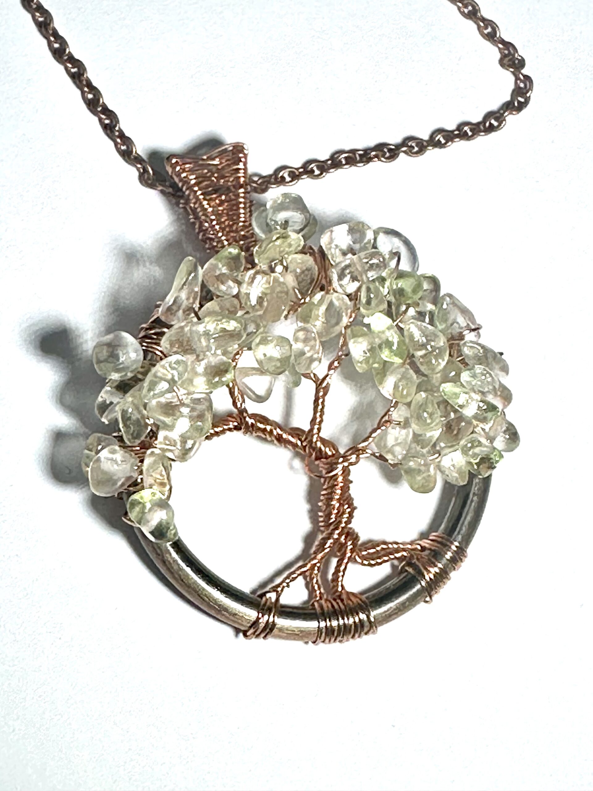 Copper and Flourite tree of life pendant